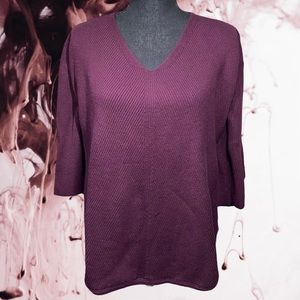 Chico's Purple V-Neck Sweater